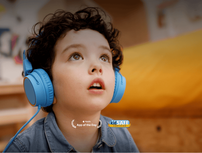 The audio story app for 0-10 year olds